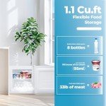 Electactic 1.1 Cu.ft Mini Upright Freezer – White