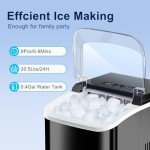Portable Countertop Ice Maker with Two Cube Sizes