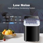 Portable Countertop Ice Maker with Two Cube Sizes