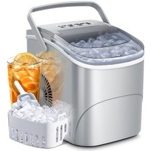 Portable Self-Cleaning Countertop Ice Maker Machine