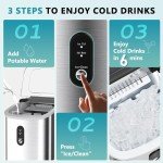 EUHOMY Portable Ice Maker - 26.3lbs Daily Output