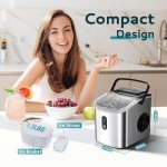 EUHOMY Portable Ice Maker - 26.3lbs Daily Output