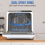 Compact Portable Dishwasher with Built-in Water Tank