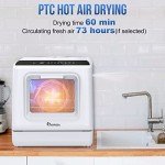 Compact Portable Dishwasher with Built-in Water Tank