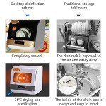 Compact Countertop Dishwasher with 3 Washing Programs