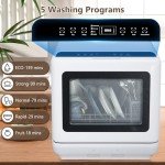 Agrestem Compact Countertop Dishwasher with Dual Sprays