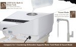 Agrestem Compact Countertop Dishwasher with Dual Sprays