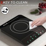 1500W Portable Induction Cooktop with Touch Control