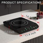 1500W Portable Induction Cooktop with Touch Control