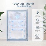 Manastin Mini Beverage Refrigerator with Glass Door