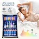 Manastin Mini Beverage Refrigerator with Glass Door