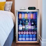 Manastin Mini Beverage Refrigerator with Glass Door