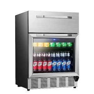 Karcassin 24-Inch Under Counter Stainless Steel Fridge