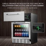 Karcassin 24-Inch Under Counter Stainless Steel Fridge