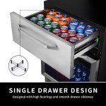 Karcassin 24-Inch Under Counter Stainless Steel Fridge