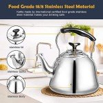 Stainless Steel Whistling Tea Kettle, 2 Liters