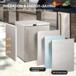 24-Inch Under Counter Outdoor Fridge with Stainless Steel Door