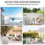 24-Inch Under Counter Outdoor Fridge with Stainless Steel Door