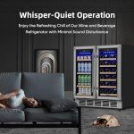 Dual Zone Wine and Beverage Refrigerator, 30 Inch