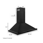 ZLINE 30" Convertible Wall Mount Range Hood - Black Stainless Steel