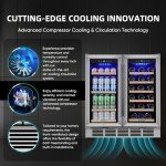 Dual Zone Wine and Beverage Refrigerator, 30 Inch