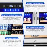 Dual Zone Wine and Beverage Refrigerator, 30 Inch
