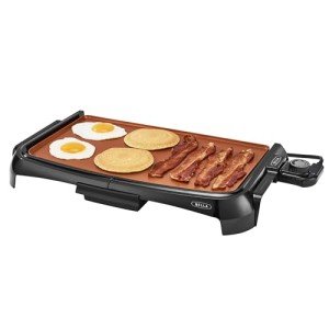 BELLA Copper Ceramic Non-Stick Griddle - 10” x 16”