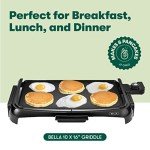 BELLA Smokeless Electric Griddle with Crumb Tray