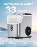 HOMEZAY Nugget Ice Maker for Home and Office