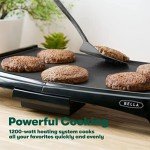 BELLA Smokeless Electric Griddle with Crumb Tray
