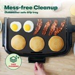 BELLA Smokeless Electric Griddle with Crumb Tray