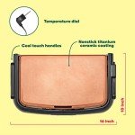 BELLA Copper Ceramic Non-Stick Griddle - 10” x 16”