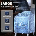 450lbs Commercial Ice Maker with 360lb Storage