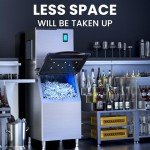 450lbs Commercial Ice Maker with 360lb Storage