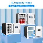 HealSmart 4L Mini Fridge Cooler & Warmer