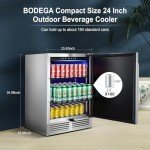 BODEGA 24" Weatherproof Outdoor Beverage Fridge