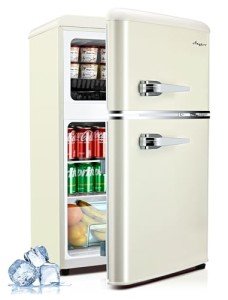 Anypro Retro Mini Fridge with Freezer - 3.2 Cu.Ft