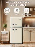 Anypro Retro Mini Fridge with Freezer - 3.2 Cu.Ft