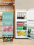 Anypro Retro Mini Fridge with Freezer - 3.2 Cu.Ft