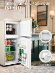 Anypro Retro Mini Fridge with Freezer - 3.2 Cu.Ft