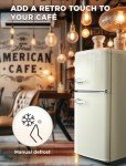 Anypro Retro Mini Fridge with Freezer - 3.2 Cu.Ft