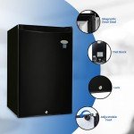 Roomwell Mini Countertop Refrigerator - 4.4 cu.ft. Black