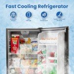 Roomwell Mini Countertop Refrigerator - 4.4 cu.ft. Black