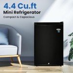 Roomwell Mini Countertop Refrigerator - 4.4 cu.ft. Black