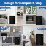 Roomwell Mini Countertop Refrigerator - 4.4 cu.ft. Black