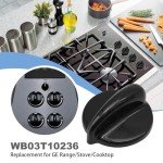 Aynaxcol 4 Pack Black Gas Range Knobs