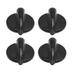 Aynaxcol 4 Pack Black Gas Range Knobs