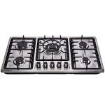 34" Stainless Steel 5-Burner Gas Cooktop