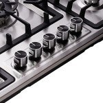 34" Stainless Steel 5-Burner Gas Cooktop