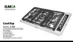 BUMIGA 36" Stainless Steel Gas Cooktop with LED Knobs